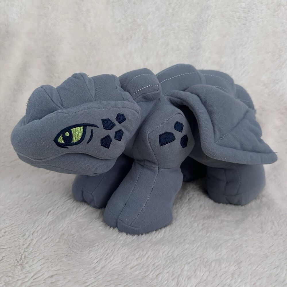 Lego Ninjago Dragon Plush 9" Gray Manhattan Toy Co Stuffed Animal